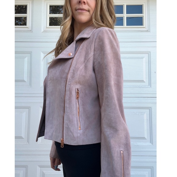 KENDALL & KYLIE GENUINE SUEDE LEATHER JACKET -PINK, SMALL, NWOT - Picture 6 of 8